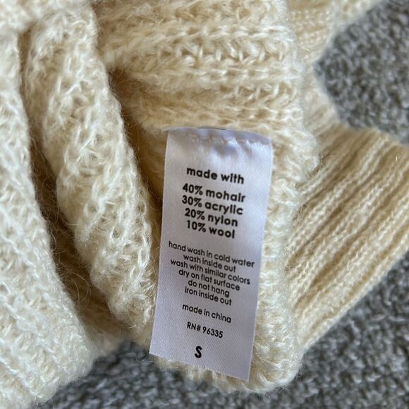 Susana Monaco mohair sweater cardigan, Color Belgian creme, Size Small, NWOT - Picture 6 of 8